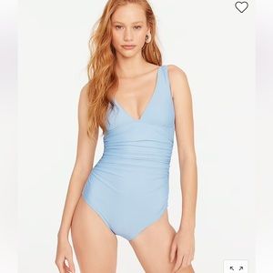 NWT J CREW Blue Mist Swim Suit Size 10
